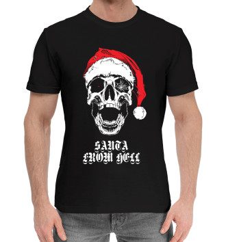 Мужская Хлопковая футболка Santa from Hell