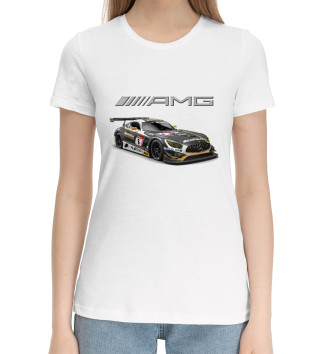 Женская Хлопковая футболка Mercedes AMG Motorsport