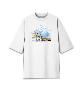Хлопковая футболка оверсайз Italy, Rome