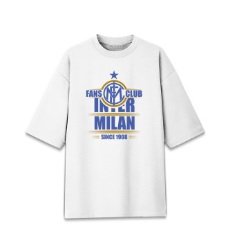Мужская Хлопковая футболка оверсайз Inter Milan