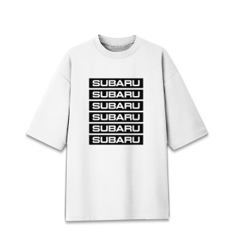 Хлопковая футболка оверсайз SUBARU
