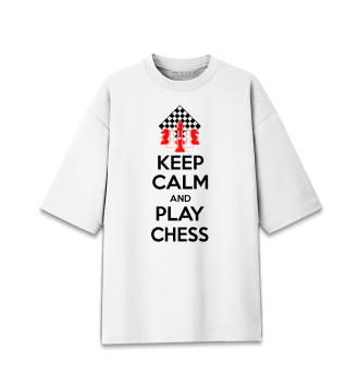 Женская Хлопковая футболка оверсайз Играй в шахматы