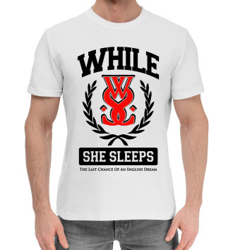 Хлопковая футболка While She Sleeps