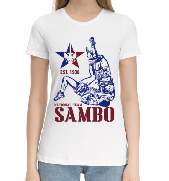 Женская Хлопковая футболка Sambo