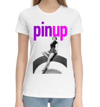 Женская Хлопковая футболка Pin up