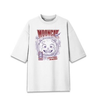 Хлопковая футболка оверсайз MoonCat