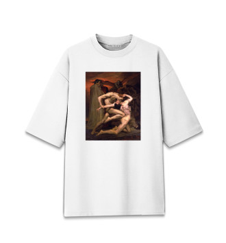 Мужская Хлопковая футболка оверсайз Данте и Вергилий в аду
