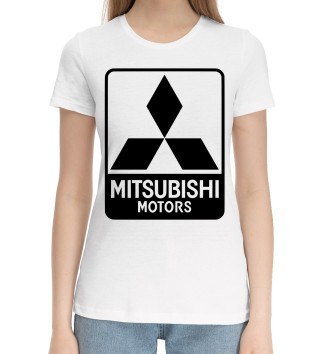 Женская Хлопковая футболка MITSUBISHI MOTORS