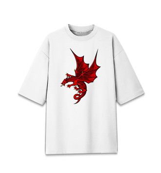 Хлопковая футболка оверсайз Драконы