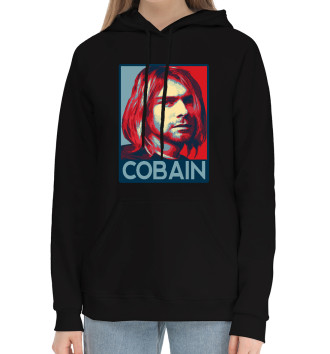 Женский Хлопковый худи Kurt Cobain (Nirvana)