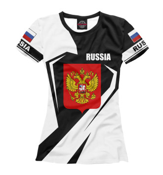 Футболка для девочек Russia герб