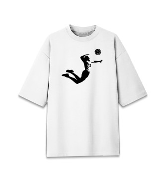 Хлопковая футболка оверсайз Волейбол