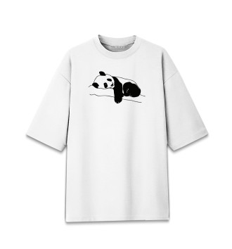 Женская Хлопковая футболка оверсайз Панда