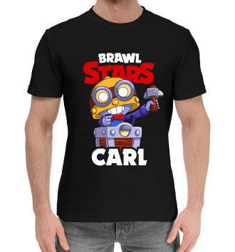 Мужская Хлопковая футболка Brawl Stars, Carl
