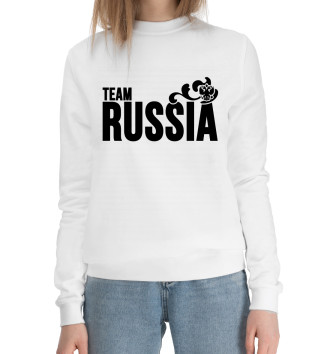 Женский Хлопковый свитшот Team Russia