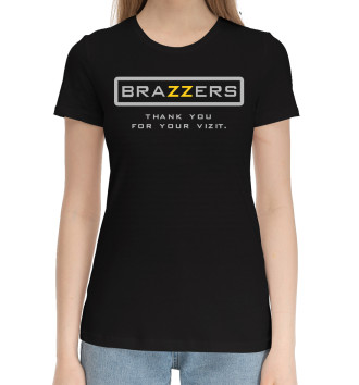 Женская Хлопковая футболка Brazzers