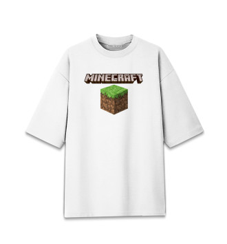 Женская Хлопковая футболка оверсайз Minecraft
