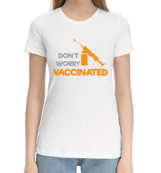 Хлопковая футболка Vaccinated