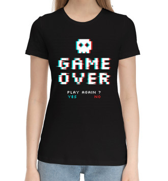 Хлопковая футболка Game over