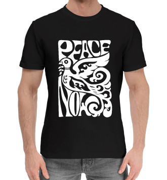 Мужская Хлопковая футболка Голубь Мира Peace