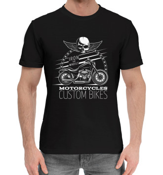 Мужская Хлопковая футболка Motorcycles custom bikes