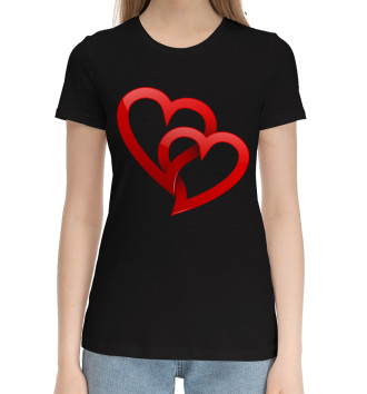 Хлопковая футболка Сердца