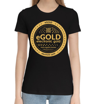 Женская Хлопковая футболка WhiteGold stablecoin eGOLD