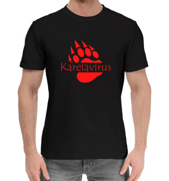 Мужская Хлопковая футболка Karelavirus