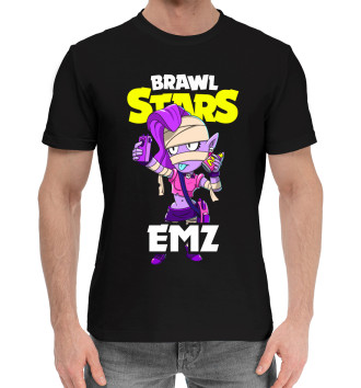 Мужская Хлопковая футболка Brawl Stars, Emz