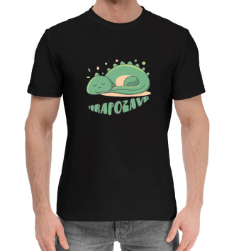 Мужская Хлопковая футболка Храпозавр