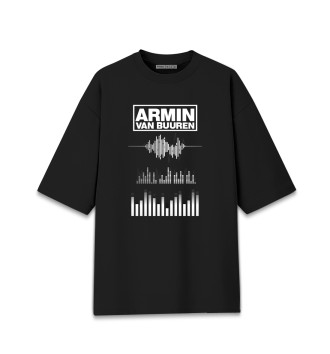 Мужская Хлопковая футболка оверсайз Armin van Buuren эквалайзер