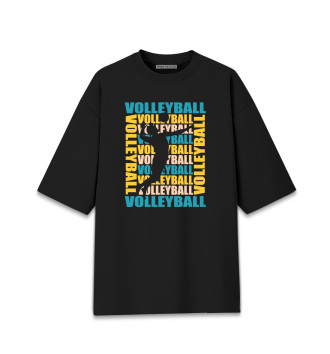 Хлопковая футболка оверсайз Volleyball
