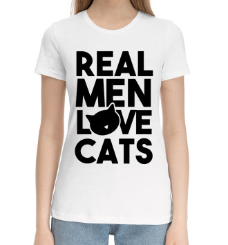 Женская Хлопковая футболка Love Cats