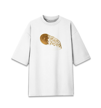 Мужская Хлопковая футболка оверсайз Bitcoin