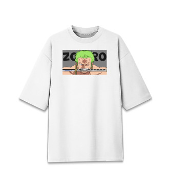Женская Хлопковая футболка оверсайз Мечник Ророноа