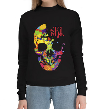 Женский Хлопковый свитшот Color skull