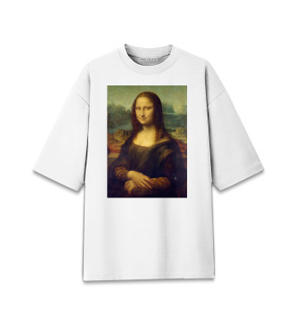 Хлопковая футболка оверсайз Мона Лиза