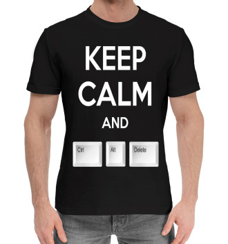 Хлопковая футболка Keep calm and Ctrl Alt Delete