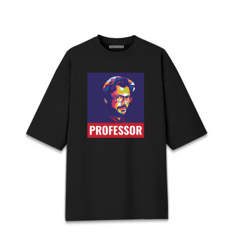 Хлопковая футболка оверсайз Профессор