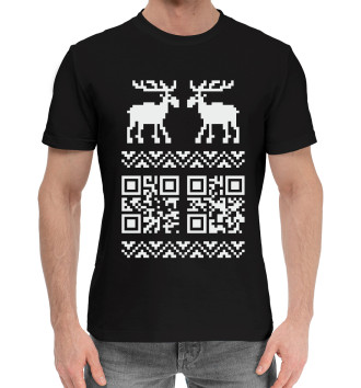 Хлопковая футболка QR-Deer