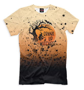 Мужская Футболка Drink up witches