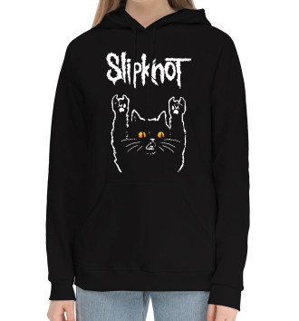 Женский Хлопковый худи Slipknot Rock Cat