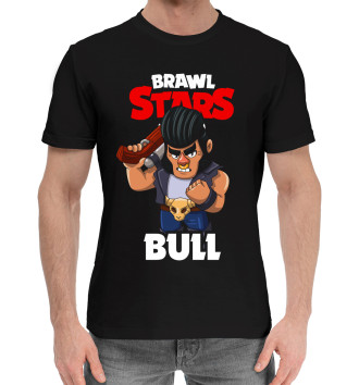 Мужская Хлопковая футболка Brawl Stars, Bull