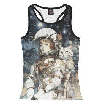 Борцовка Космонавт с белым полосатым котом