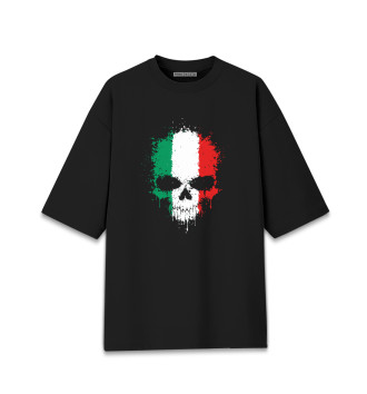 Женская Хлопковая футболка оверсайз Италия - Череп