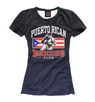Женская Футболка Puerto Rican Boxing