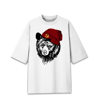 Женская Хлопковая футболка оверсайз Медведи