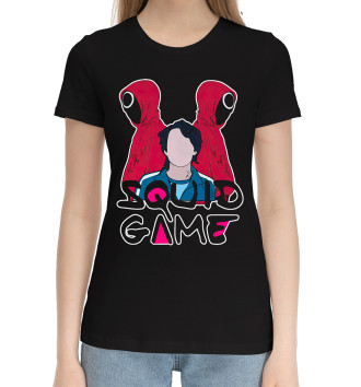 Женская Хлопковая футболка Игра в кальмара