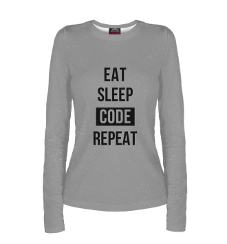 Лонгслив Eat Sleep Code Repeat