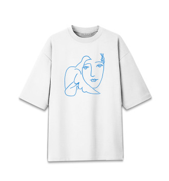 Хлопковая футболка оверсайз Лицо Мира Пабло Пикассо